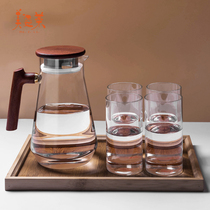 Glass kettle summer home cold kettle cool kettle high temperature resistant drop cold water cup large capacity open kettle set