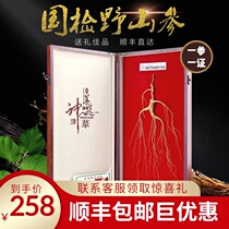 SF Buy 3 get 1 free Changbai Mountain ginseng Wild mountain Ginseng gift box Under the forest wild ginseng first-class ginseng Old mountain ginseng pruning