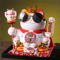 Wealth cat ornaments shake hands automatic beckoning shop opening gifts home living room office New Home moved to Japan