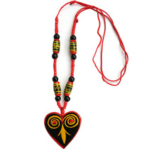 Sichuan Daliang Mountain Yi ethnic necklace Lacquerware painted crafts Ethnic style pendant tag Zodiac necklace