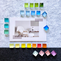 24 Mosaic Morandi color pushpins Cork Plank felt board photo wall decoration I-shaped nails