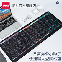 Deli super rat standard pad Cortex thickened office shortcut keys Daquan Large PS map game keyboard pad Table pad