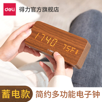 Multi-function voice control mini electronic clock modern fashion simple bedside clock bedroom living room alarm clock 8814