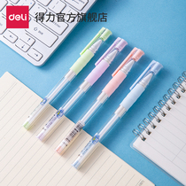 Deli A514 student cartoon gel pen 0 5 black full needle tube signature pen Silicone sheath pen 12 boxes