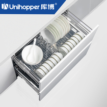 Cooper 304 stainless steel pull basket solid round line double-layer kitchen cabinet buffer damping storage seasoning pull basket