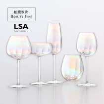 Pai LSA Pearl UK imported rainbow cup Pearl glass cup goblet goblet champagne glass