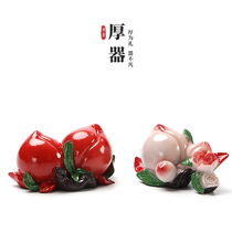 Flushing color change lychee small tea pet ornaments boutique can raise cute creative personality fruit tea play tea set accessories