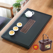 Tao Shangyin whole piece of Wujin Stone tea tray Chinese rectangular drainage tea table simple stone household tea tray