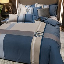 Thickened and polished four-piece cotton cotton 100 bedding three-piece Nordic bed sheets 4 quilt cover bed