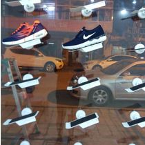 Glass suction cup sports display stand adjustable angle metal shoe rack casual shoes shelf shoe shop drag shelf