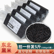  New black rice black fragrant rice black rice black brown rice Wuchang purple rice porridge glutinous rice Northeast farm grains 5 kg