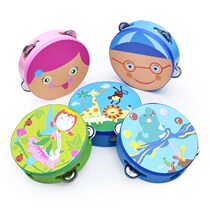 Kindergarten tambourine childrens performance props Orf percussion teacher uses dance grading hand beat drum shake Ling