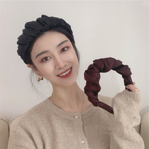 Korean net infrared out increased skull top French hairband simple pleated headband temperament lady high-end pressure hair hairpin