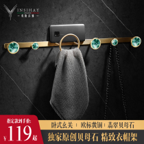 Punch-free Creative entrance entrance entrance bedroom clothes hook Wall wall hanging wall coat hook door entrance shoe cabinet hanging hook