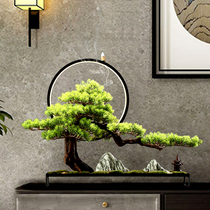  Simulation plant bonsai welcoming pine green plant potted living room large fake tree micro-landscape decoration entrance hotel decoration