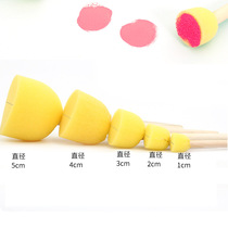 Childrens art material round sponge brush painting graffiti tool mushroom head seal kindergarten diy rubbing painting