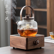Walnut tea set Automatic electric ceramic stove Tea maker Household integrated glass kettle Electric tea stove Teapot