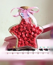 Plus bottle five-pointed small wishing star-shaped glass transparent decorative large finished gift box lucky
