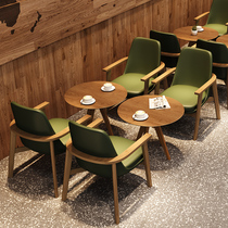 Customized coffee shop chain bar table and chair stool combination milk tea dessert cold drink shop rest area card seat sofa