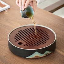 Yuanshan dry bubble tray set Water storage small tray Kung Fu tea drain Japanese household simple tea tray