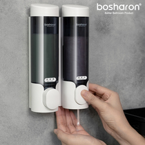 Soap dispenser Wall-mounted non-perforated double-headed home hotel hotel hand sanitizer Shampoo Shower gel pressing bottle