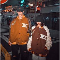 American classic high street spring mens vintage stitching embroidered baseball jacket mens hip hop loose jacket mens and women