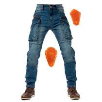 Motorcycle new riding pants spring four seasons off-road jeans locomotive racing anti-fall pants mens protective equipment