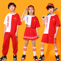 Children play the mens and womens cheerleading games Opening cheerleaders Class Jazz Hip Hop Street Dance Costumes
