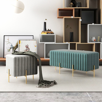 Shoe stool at home door light luxury wearing shoes stool Net red clothing store cloakroom bedend sofa stool fitting room