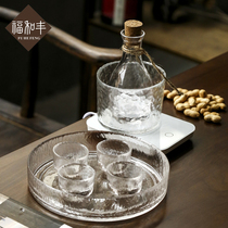 Fuhefeng ceramic wine set Household decanter Glass Hot wine hot warm jug Sake yellow wine White wine glass