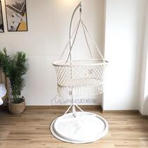 White Hanging Basket Casual Outdoor Northern T European Rock Cotton Rope Decorated Kids Cradle in Homestay Festival 1118d