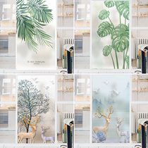 Frosted glass stickers Translucent opaque Bathroom Bathroom windows Anti-glare anti-peep shading film Window stickers