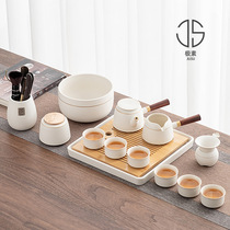 Kung Fu tea set home living room Chinese ceramic light luxury high-end modern simple teacup tea tray small gift box