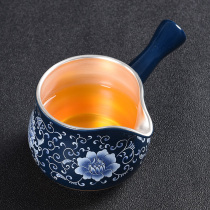 Silver Road Cup sterling silver 999 handmade ceramic silver tea tea tea tea set kung fu tea accessories male Cup