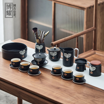 Light luxury high-end kung fu tea set Small set home modern living room ceramic teapot tea cup whole set of gift box