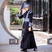 Hanfu boys summer children Chinese style ancient costume summer thin Tang suit young master 2021 new ancient style martial arts summer dress