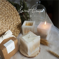 Wheat field scented candle gift box logo custom romantic simple ins ornaments opening companion gift birthday gift