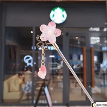 Cherry blossom spoon Fairy spoon female cute exquisite mini ins wind Acrylic mixing stick Stainless steel coffee spoon