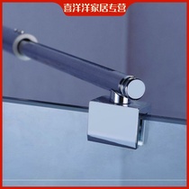 Glass door stainless steel bathroom tie rod flat head inclined head fixed rod telescopic rod shower room connection Hardware support