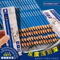 Germany Shide Lou pencil 100 blue rod professional sketch pencil set 2 ratio drawing pencil 8b Painting pencil Sketch art special 6b single 4b Student beginner sketch pencil