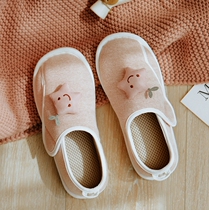 Cotton slippers 2021 new spring and autumn dormitory wool tow outside wear Moon shoes non-slip thick soft sole maternity shoes thin model