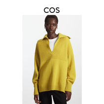 COS Womens Clothing Casual Version Rotexi Textured Wool Sweater Turmeric Color Winter New Pint 1041210003