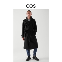 COS Mens casual version double-breasted lace-up windbreaker black 2021 Autumn New 0978835004