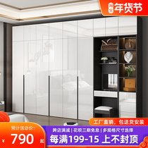 Paint wardrobe simple modern home bedroom bright cabinet four five six door small apartment storage new big wardrobe