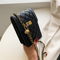 Hong Kong cat pet bag universal bag female 2021 new shoulder crossbody mobile phone bag tide small gold ball diamond tide