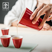 Rejy Yi Wan Gongdo Cup Lang Red tea division Japanese retro tea cup kung fu tea set home