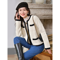 Small Island Breeze signature cashmere 2021 autumn and winter New short temperament small fragrant cashmere coat