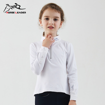 Childrens equestrian garments Long sleeves T-shirt Summer Breathable Speed Dry Equestrian Training Blouse Women Casual Equestrian Equip Men