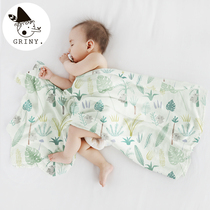 Griny Baby gauze quilt Summer thin Newborn baby supplies Swaddling towel Newborn hug Quilt Baby blanket