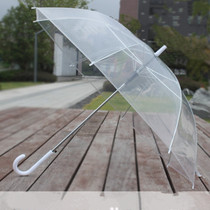 Transparent umbrella does not fold Japanese female white net red umbrella large automatic double reinforcement increased custom umbrella